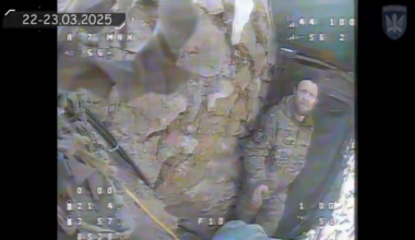 Magyar shows how his pilots ambushed russian drone operators by landing a fpv outside their dugout. 414th UAS Brigade. March 23, 2025