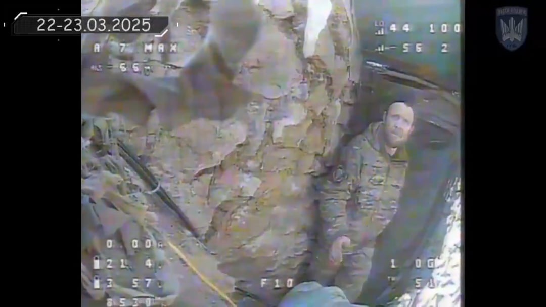 Magyar shows how his pilots ambushed russian drone operators by landing a fpv outside their dugout. 414th UAS Brigade. March 23, 2025