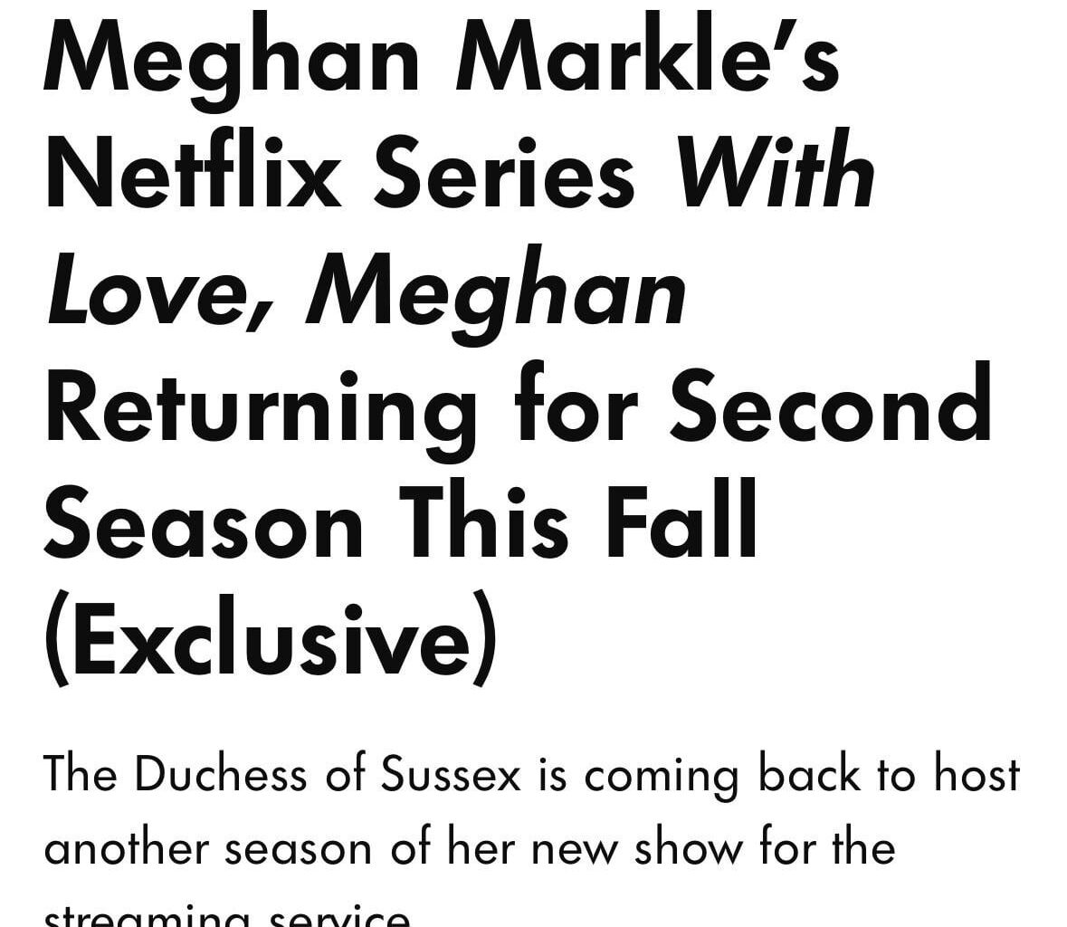 With love, Meghan season 2