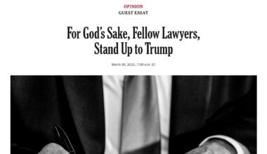 For God’s Sake, Fellow Lawyers, Stand Up to Trump