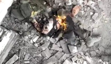 Russian slowly burning to death (NSFW) (Highly graphic)