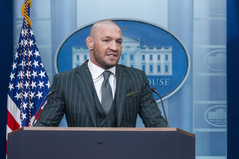 Conor McGregor on his visit to the White House on St Patrick's Day. Photo: Jim Watson/Getty Images