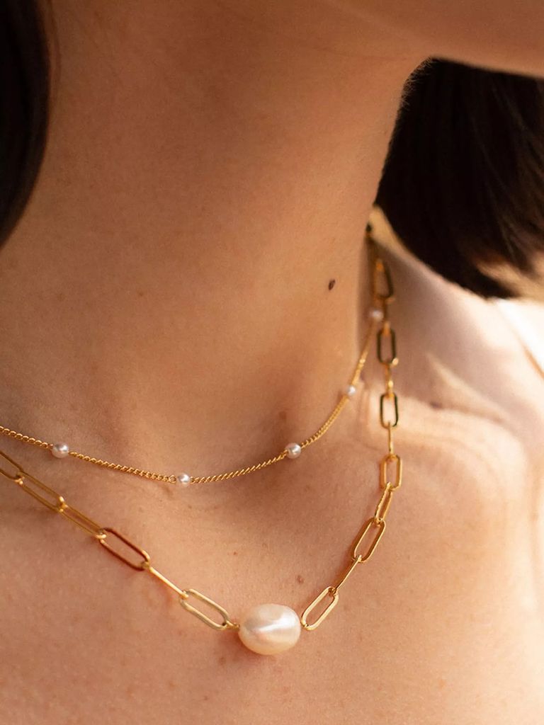 Estella Bartlett The Edit Link Chain Pearl Necklace