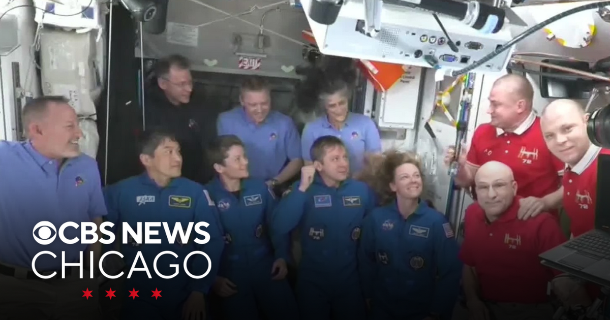 Space X Dragon with four Crew 10 members docked at International Space Station