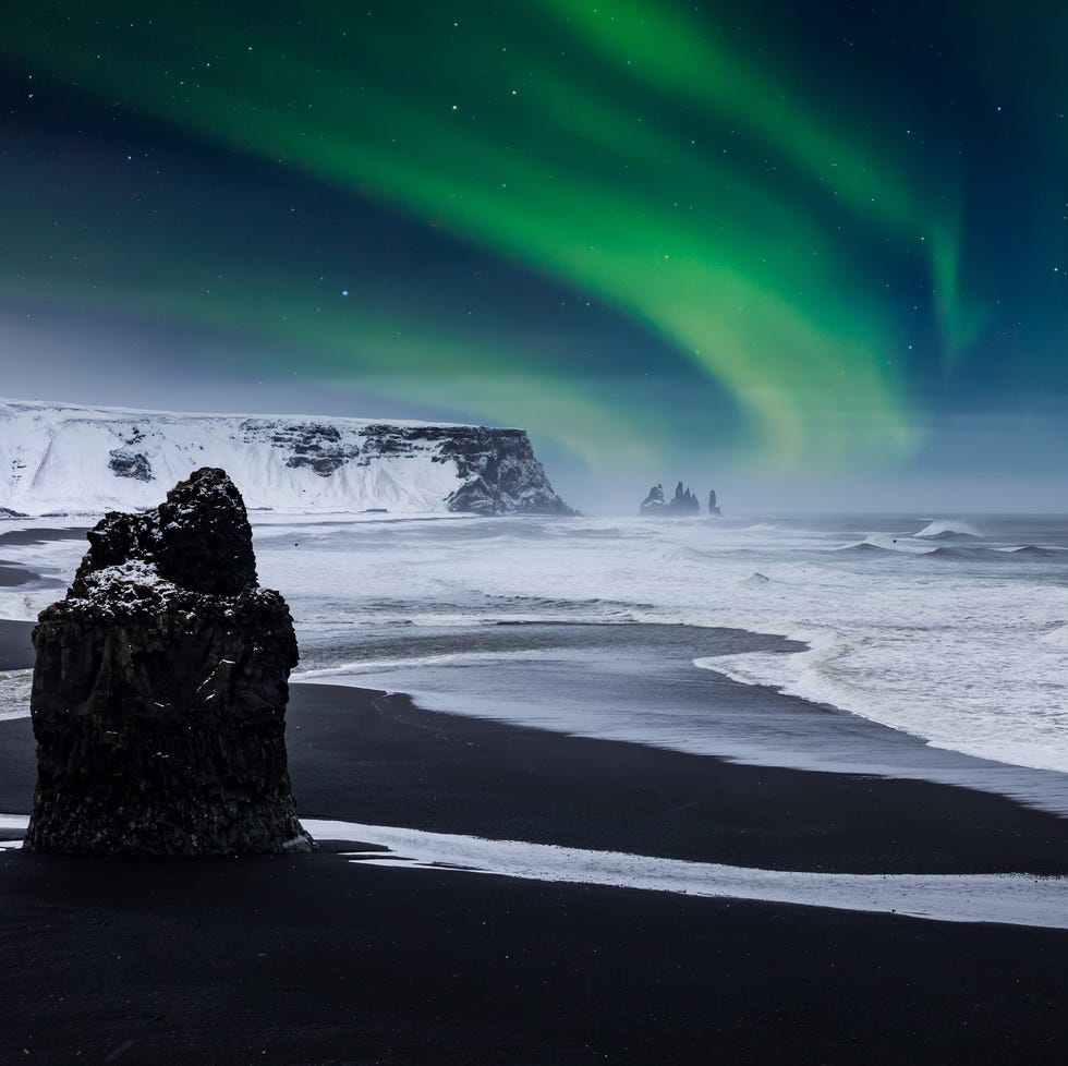 black sand beach in iceland