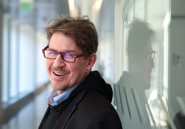 Kristian Hammond, a computer science professor at Northwestern University, inside Mudd Hall on campus on March 14, 2025, in Evanston. He's director of a master's level artificial intelligence program. (Stacey Wescott/Chicago Tribune)