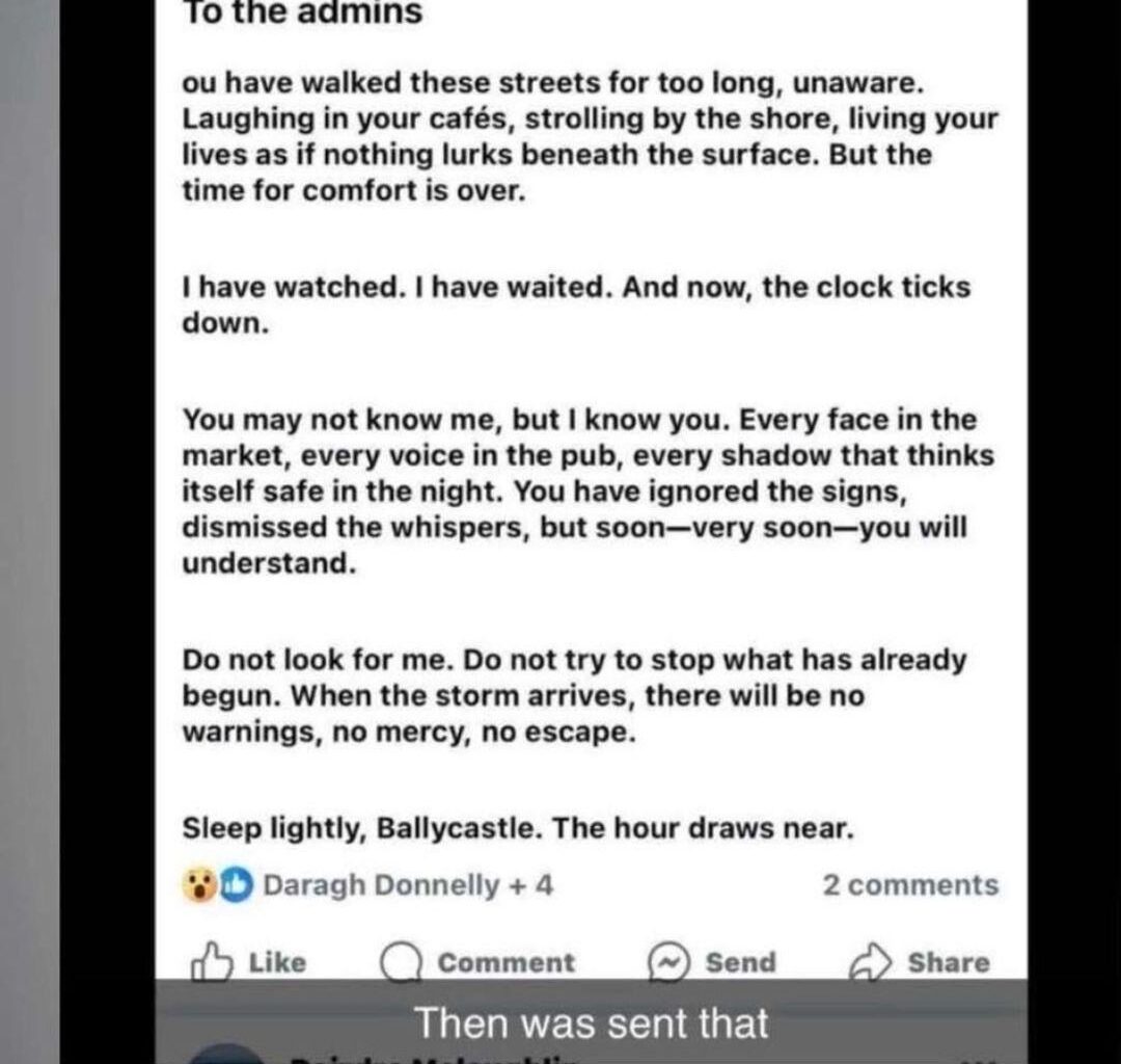 Apparently the threat called in around Ballycastle