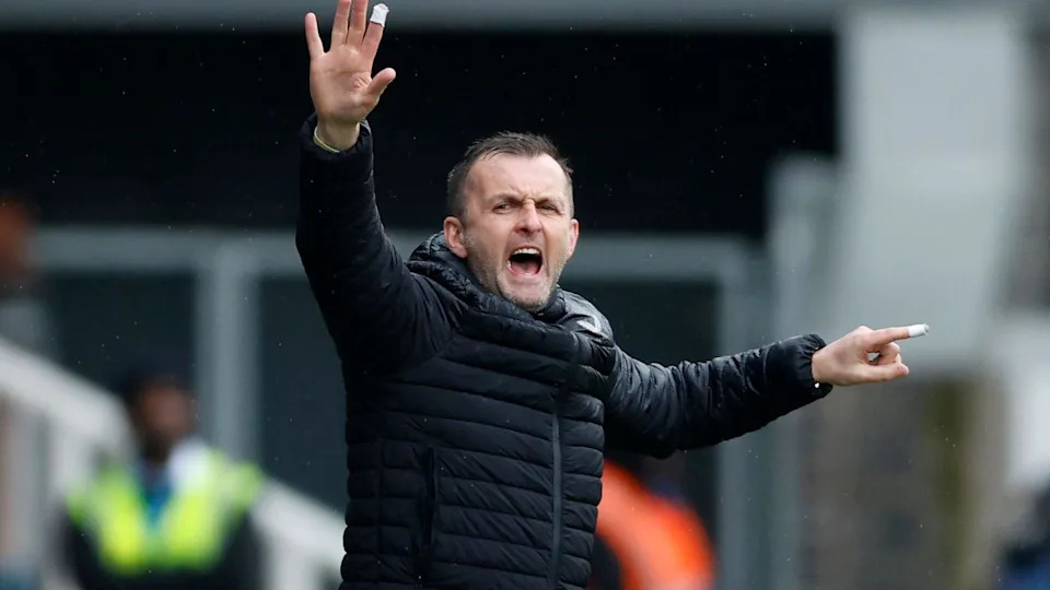 Charlton boss Nathan Jones during the 3-0 loss at Peterborough