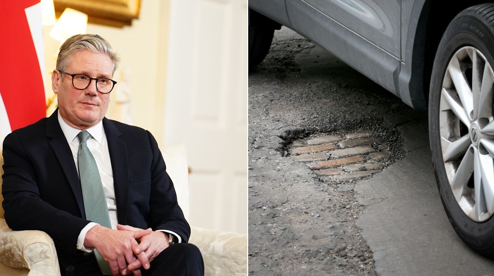 Councils must prove they are fixing potholes or lose funding, Starmer warns