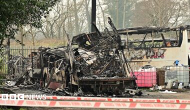 Buses ' burnt to a crisp' in arson attack