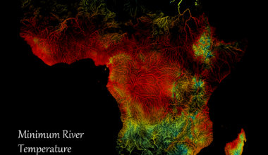 Minimum River Temperatures in Africa [OC]
