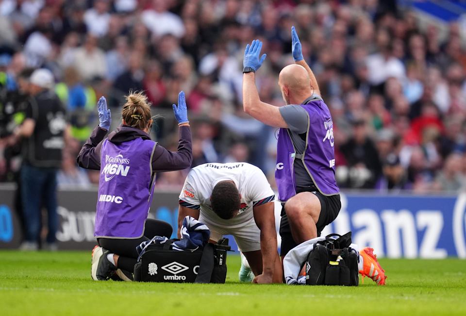 Ollie Lawrence has been forced off with an early injury (Adam Davy/PA Wire)