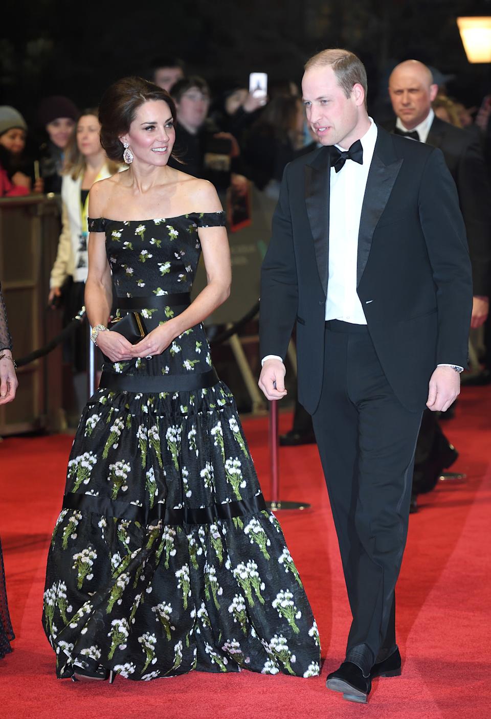 Catherine, Duchess of Cambridge and Prince William, Duke of Cambridge attend the 70th EE British Academy Film Awards (BAFTA) at the Royal Albert Hall on February 12, 2017 in London, England
