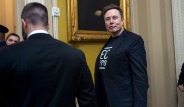 Elon Musk departs the Capitol following a meeting with Senate Republicans, in Washington, Wednesday, March 5, 2025. (AP Photo/J. Scott Applewhite, File)
