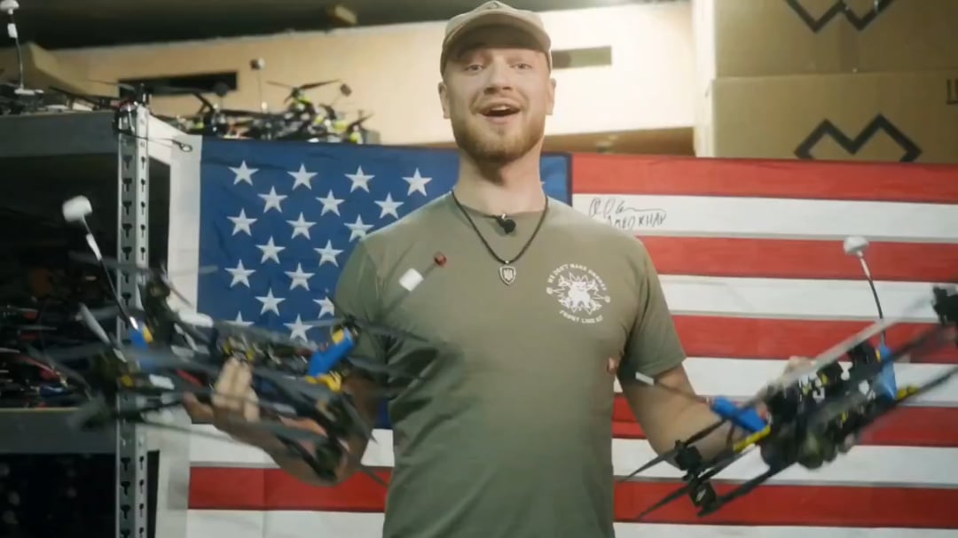 Richard Woodruff brought FPV drones to the HQ of the Ukrainian 429th UAS Regiment. The drones were funded by true Americans. Thank you!! March 2025