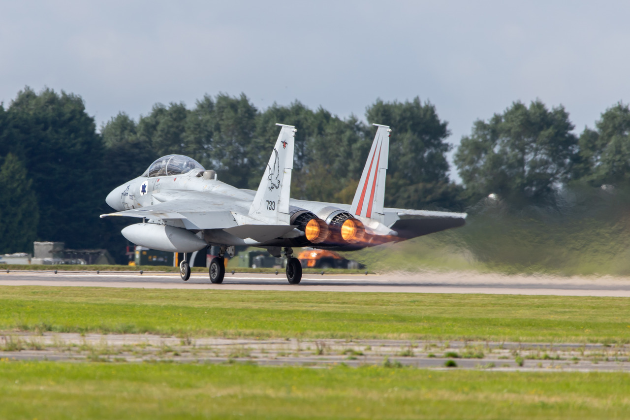Isreali F-15I on take off at RAF Waddington on 4th September 2019.