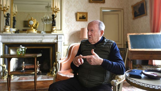 Christian Thomas är 91 år, och har varit chef för konjakstillverkningen på Château de Beaulon i 60 år.