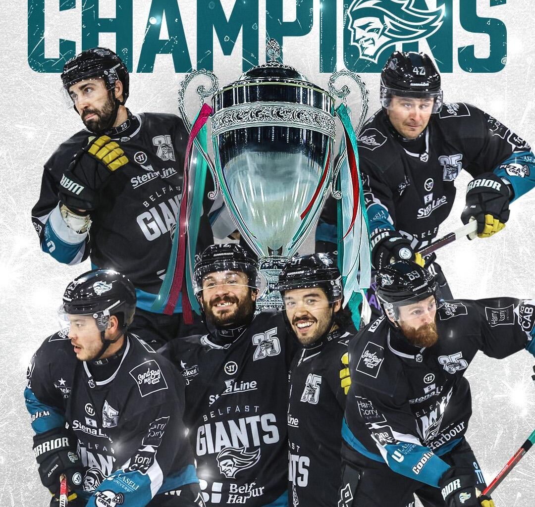 Belfast Giants win the 2024/25 Challenge Cup Trophy - beating Cardiff Devils 4-0 in the final