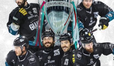 Belfast Giants win the 2024/25 Challenge Cup Trophy - beating Cardiff Devils 4-0 in the final