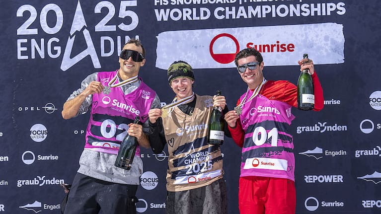 Finley Melville Ives wins the gold medal, Nick Goepper wins the silver medal, Alex Ferreira of Team United States wins the bronze medal.