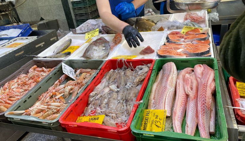 Fish market in Zagreb