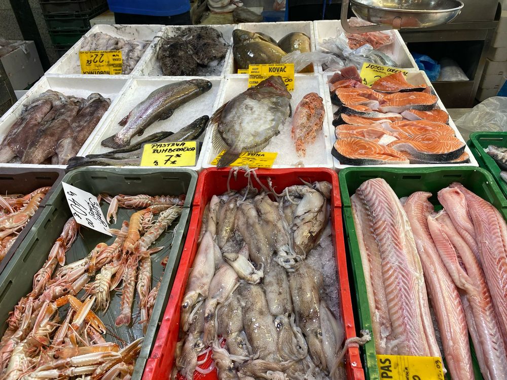 Fish market in Zagreb
