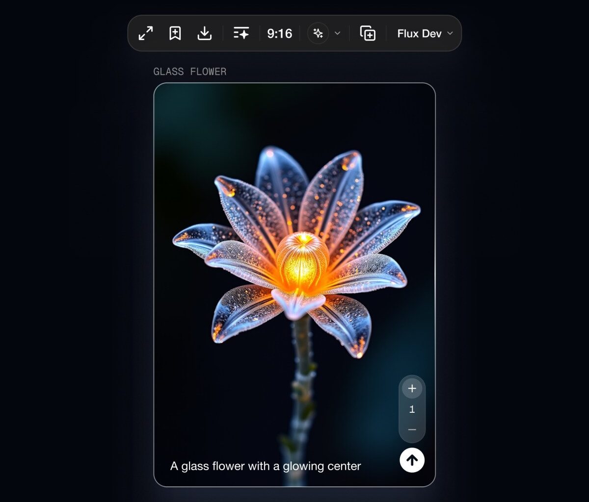 an image of a flower generated by Flora