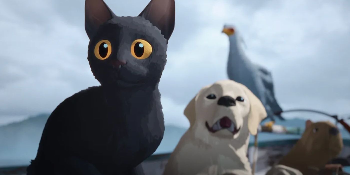 Cat, dog, and bird in ‘Flow’