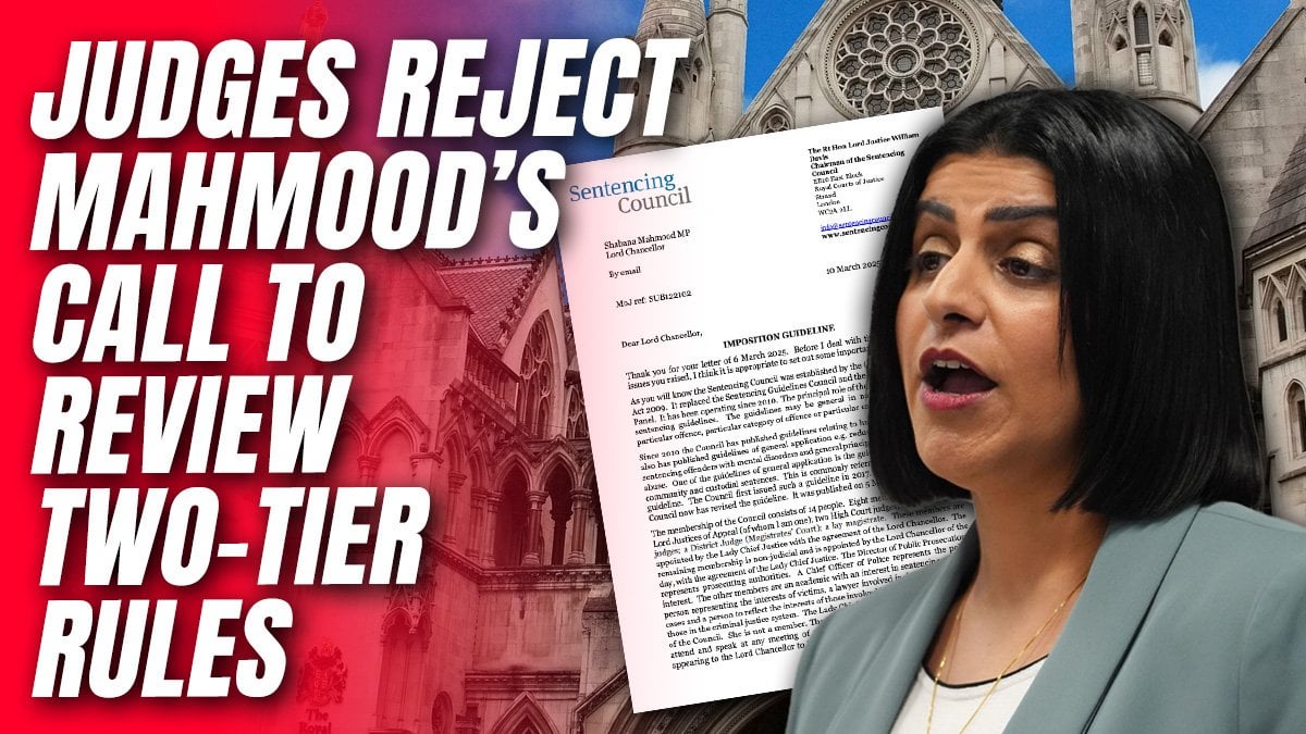 Sentencing Council Slaps Down Mahmood's Call to Scrap 'Two-Tier' Guidance