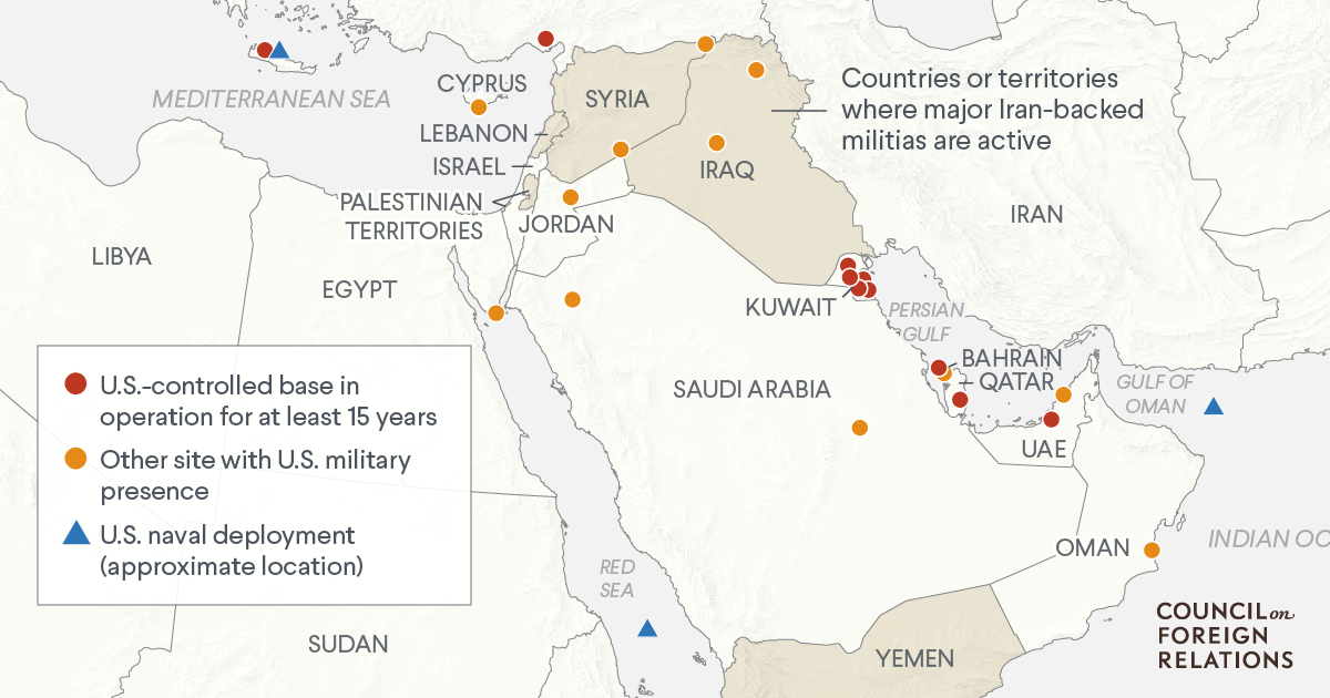 U.S. Forces in the Middle East: Mapping the Military Presence