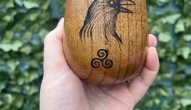 Not too sure how many people here are into Irish mythology/folklore but just wanted to share this Morrigan inspired cup i made