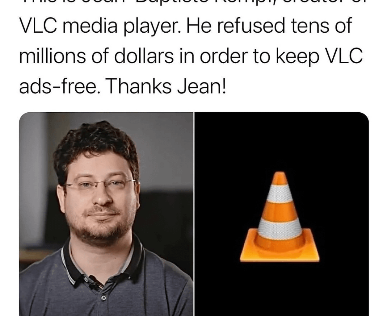 Refusing millions of dollars just to keep it free for all of us. Love you man.