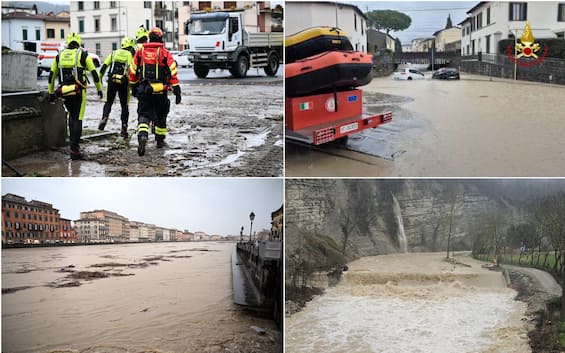Maltempo, allerta rossa in Toscana ed Emilia-Romagna. Fiumi sotto osservazione. DIRETTA