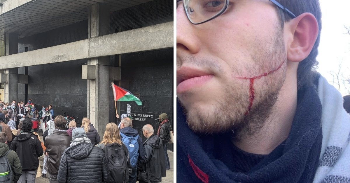 Pro-Palestine protester attacked with box-cutter in 'hate crime'