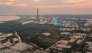 The Cirebon-2 coal-fired power plant in Cirebon, West Java, Indonesia