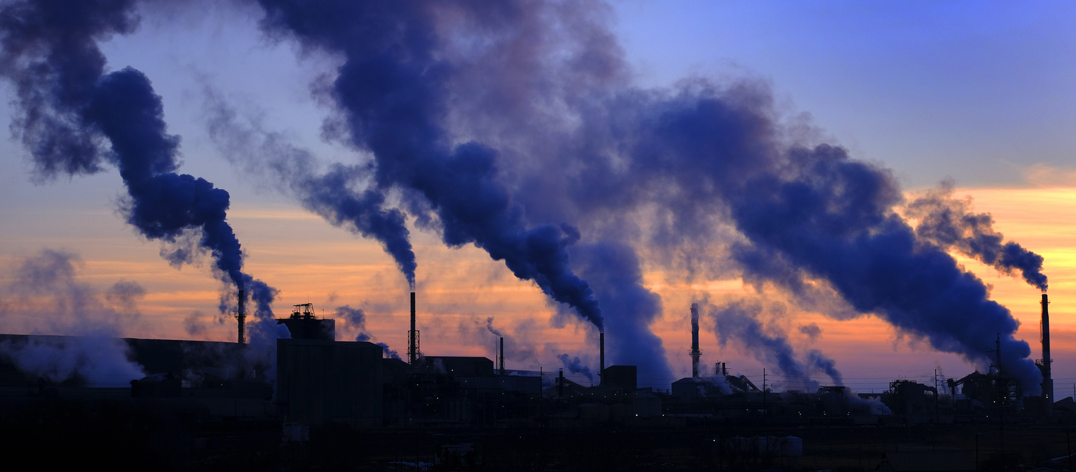 Factory smokestacks
