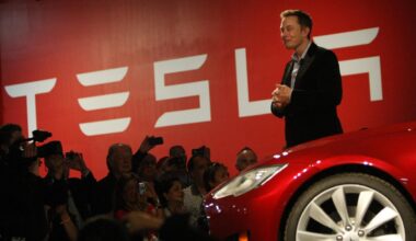 Elon Musk im Tesla-Werk in Fremont, Kalifornien