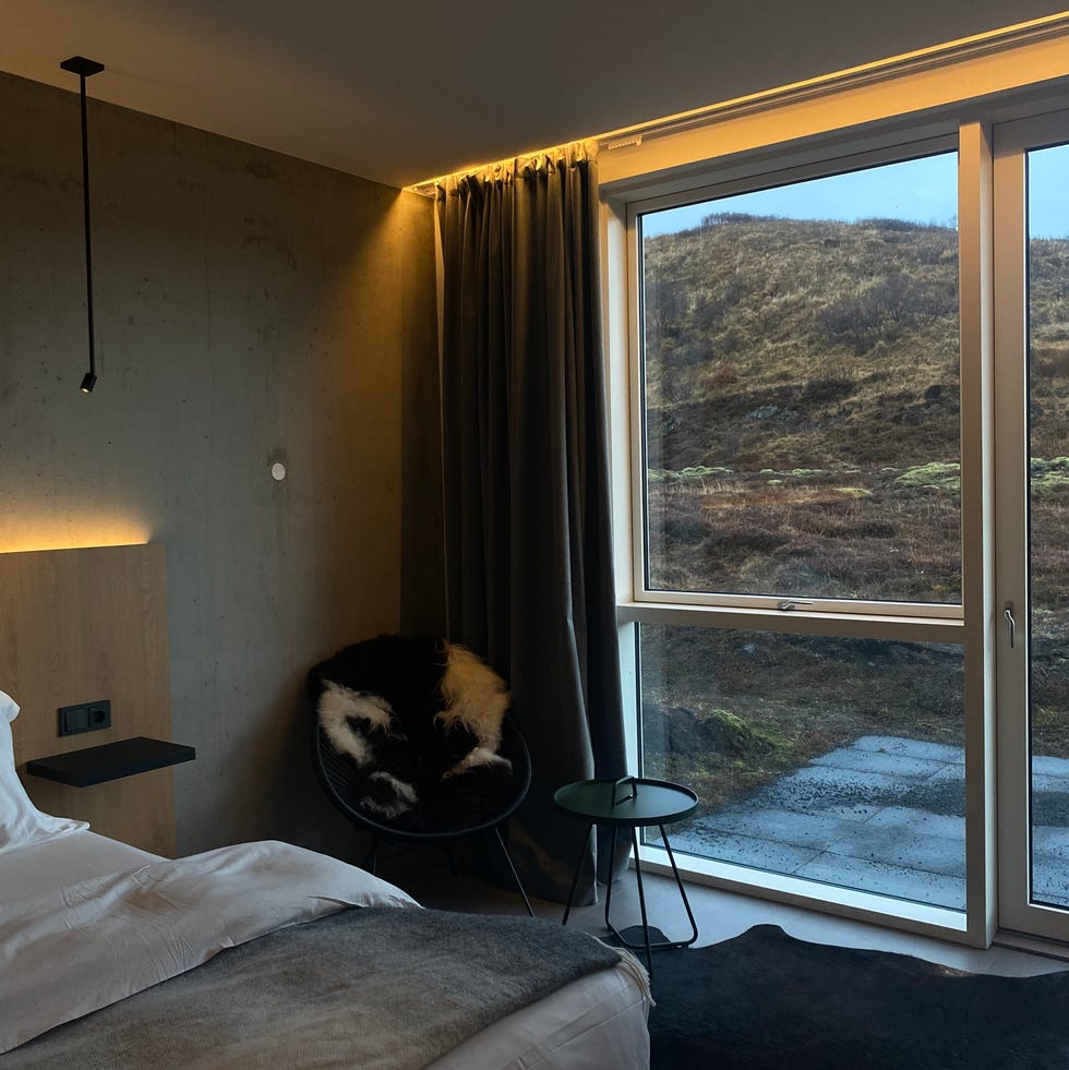 modern bedroom with window view and minimalistic decor