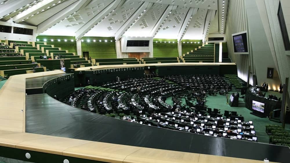 Side view of Iran’s Parliament (Majlis) under the clerical regime