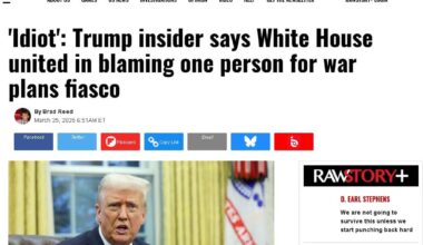 'Idiot': Trump insider says White House united in blaming one person (NSA Mike Waltz) for war plans fiasco