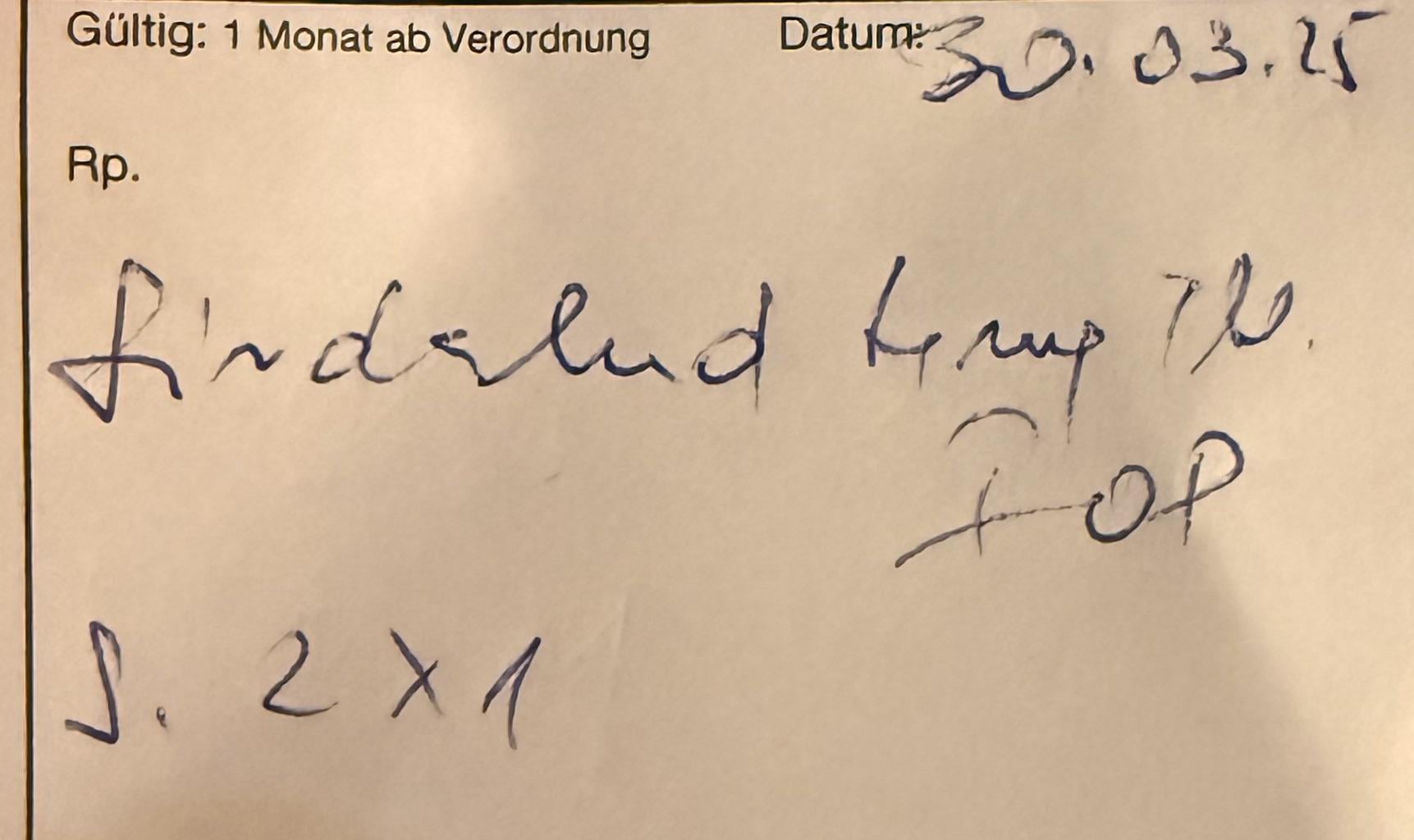 Ärzteschrift entziffern?