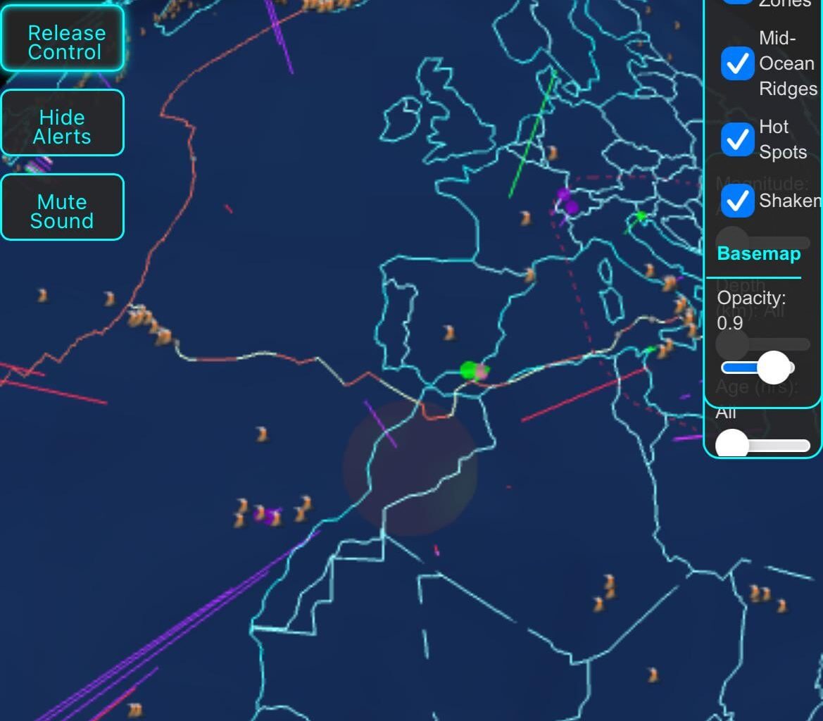 [OC]Opacity slider and fade background 3D transparent globe