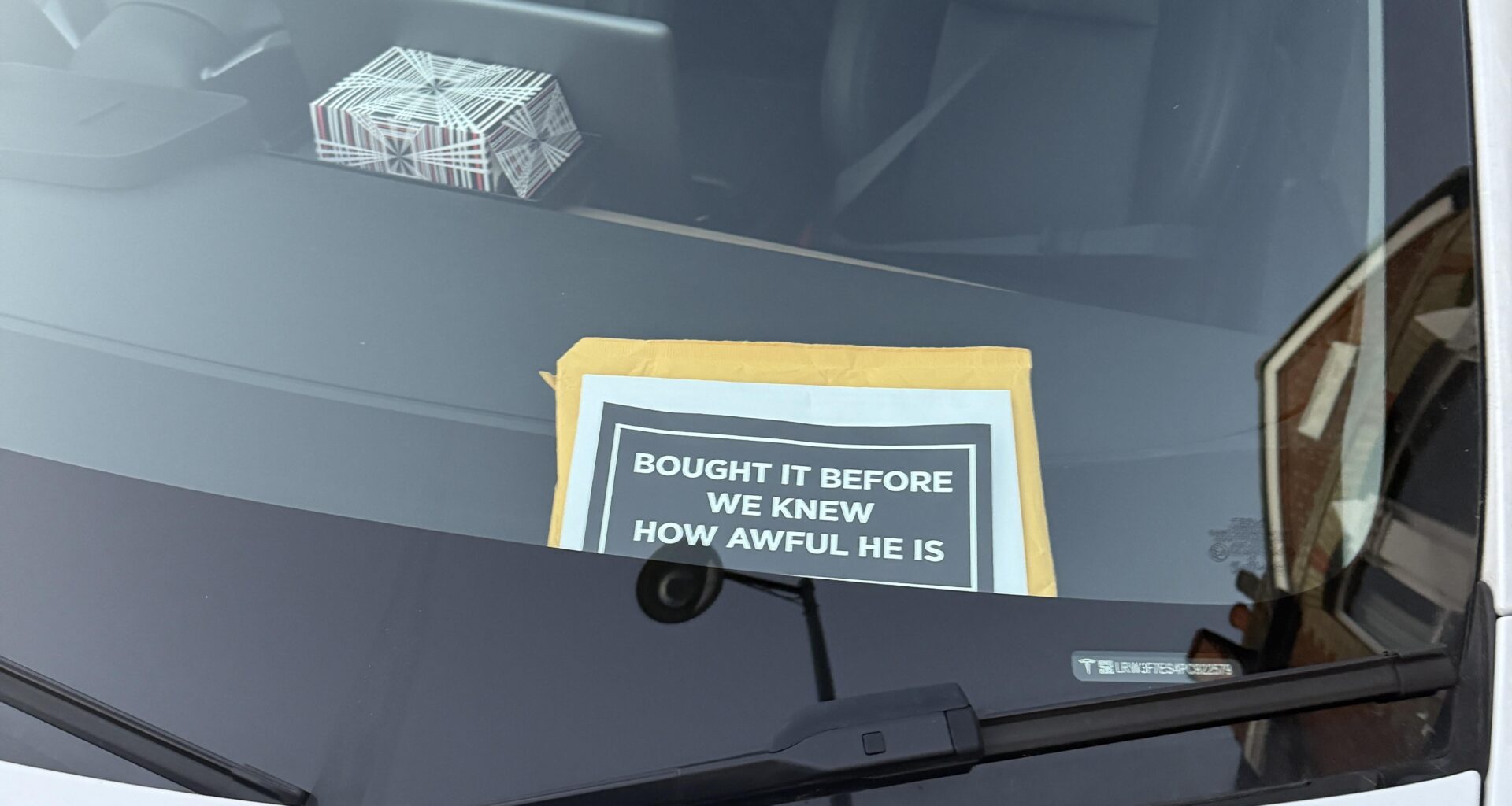 Spotted on a Tesla in Highbury