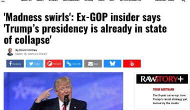 “Madness swirls”, ex-GOP insider says Trump presidency already in a state of collapse