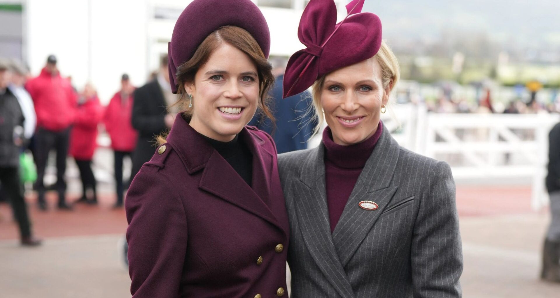 Zara Tindall & Princess Eugenie coordinate outfits as they join glam Cheltenham racegoers at chilly Style Wednesday