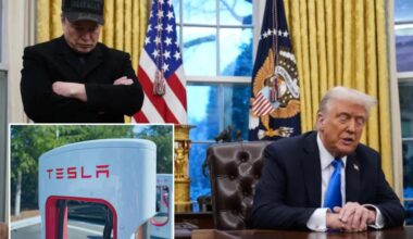 Trump announces he'll buy brand new Tesla to support Elon Musk's 'baby' following boycotts, dropping stock