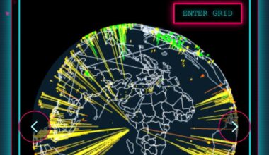 [OC] A 3D see through globe showing depths of Earthquakes from inside a transparent Earth