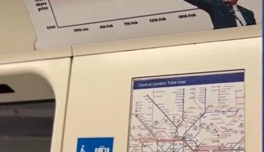 Anti-Tesla ad on the tube.