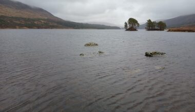 Loch Ossian looking gorgeous, even in the rain