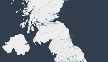 Location of all UK train stations [OC]